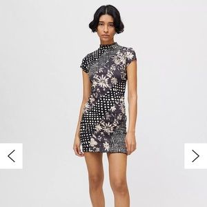 UO Nina Spliced Bodycon Mini Dress
